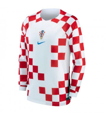 Lacne Muži Futbalové dres Chorvátsko MS 2022 Dlhy Rukáv - Domáci